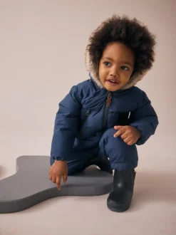 Jassen, Jacks En Kinderwagenpakjes|Jassen En Jacks*Next - Waterdicht gewatteerd sneeuwpak (3mnd-7jr) Marineblauw
