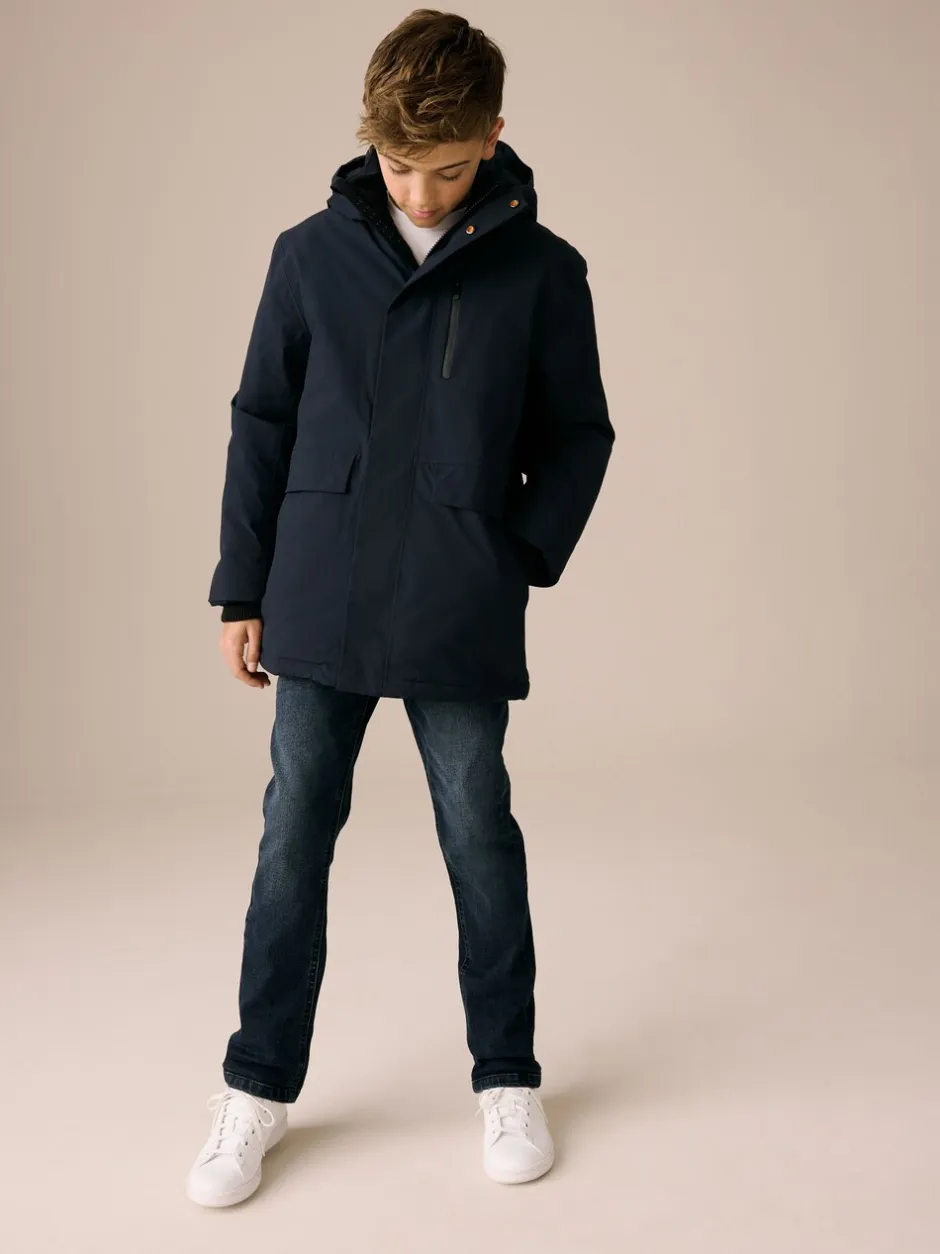 Schoolkleding|Jassen En Jacks|Next - Waterdichte parkajas (3-17jr) Marineblauw