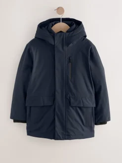 Schoolkleding|Jassen En Jacks|Next - Waterdichte parkajas (3-17jr) Marineblauw