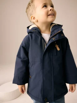 Jassen, Jacks En Kinderwagenpakjes|Schoolkleding*Next Marineblauw - Waterdichte parka met borgvoering (3mnd -7jr)