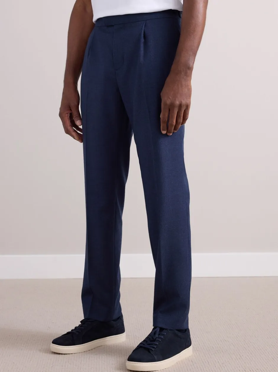 Formele Broek|Next - Wollen Rijke Slim Textuur Broek Met Zijverstellers Marineblauw