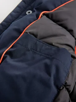 Schoolkleding|Jassen En Jacks*Next - Zware regenbestendige parka met imitatiebontrand (3-16jr) Marineblauw