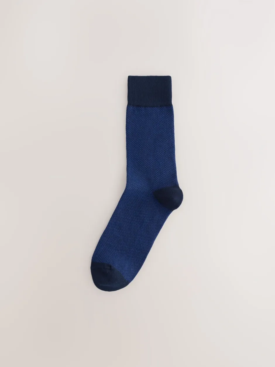 Sokken|Sokken*Next Marineblauw Blauw - 5 Paar modieuze sokken met patroon