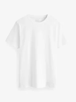 T-Shirts En Hemden*Next Marineblauw/ blauwgroen/ wit/ zwart/ groen/ bordeauxrood - Normale Pasvorm - Essential katoenen T-shirts verpakking van 6