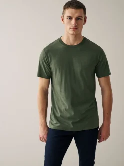 T-Shirts En Hemden*Next Marineblauw/ blauwgroen/ wit/ zwart/ groen/ bordeauxrood - Normale Pasvorm - Essential katoenen T-shirts verpakking van 6