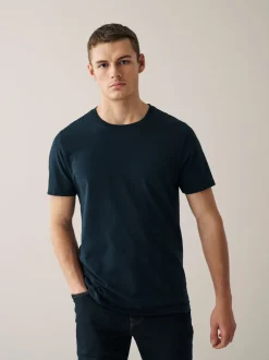 T-Shirts En Hemden*Next Marineblauw/ blauwgroen/ wit/ zwart/ groen/ bordeauxrood - Normale Pasvorm - Essential katoenen T-shirts verpakking van 6