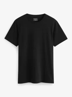T-Shirts En Hemden*Next Marineblauw/ blauwgroen/ wit/ zwart/ groen/ bordeauxrood - Normale Pasvorm - Essential katoenen T-shirts verpakking van 6