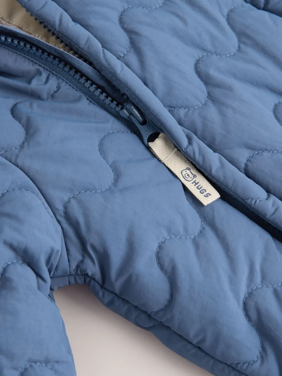 Jassen, Jacks En Kinderwagenpakjes|Jassen En Jacks|Next - Baby all-in-one van nylon met capuchon (0-18mnd) Marineblauw doorgestikt
