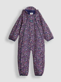Jassen, Jacks En Kinderwagenpakjes|Jassen En Jacks*Jojo Maman Bébé - - Waterdicht regenpak met fleecevoering Marineblauw egel