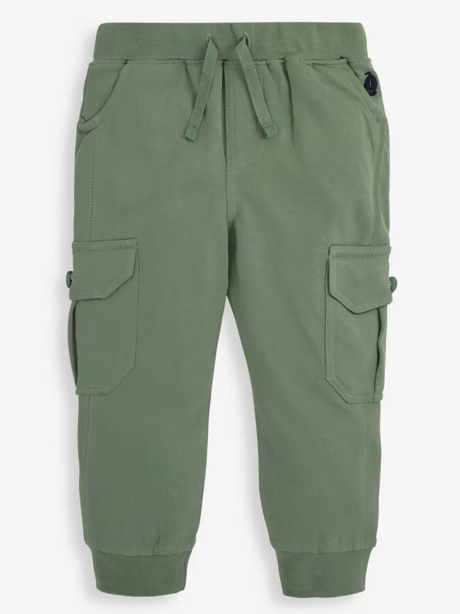 Jeans En Joggingbroeken|Jojo Maman Bébé - Cargo 100% Cotton Joggers 2 Pack Marineblauw en kakigroen