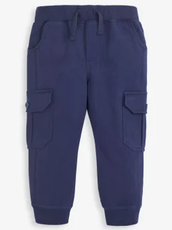 Jeans En Joggingbroeken|Jojo Maman Bébé - Cargo 100% Cotton Joggers 2 Pack Marineblauw en kakigroen
