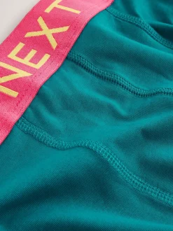 Ondergoed|Ondergoed|Next - Verpakking van 10 - Katoenrijke trunk boxers Marineblauw fel Paarse/ Oranje taillebanden