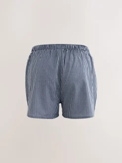 Ondergoed|Ondergoed*Next - Verpakking van 8 - Geweven boxershorts van puur katoen Marineblauw gemengd patroon