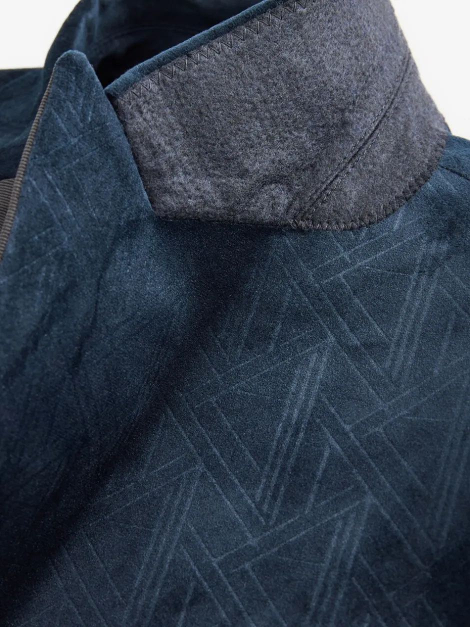 Smokings En Feestkleding|Blazers En Business-Jasjes*Next - Slim Fit - Fluwelen blazer met patroon Marineblauw geometrisch