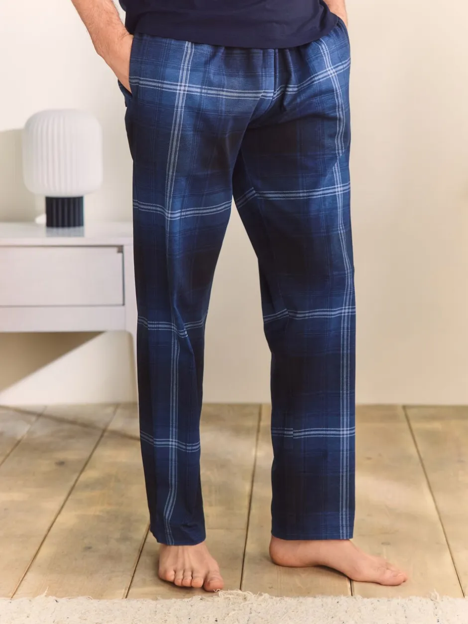 Pyjama's|Loungewear|Next - Jersey pyjama met korte mouwen Marineblauw geruit