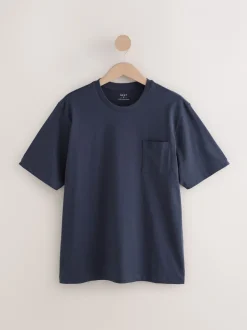 Pyjama's|Loungewear|Next - Jersey pyjama met korte mouwen Marineblauw geruit