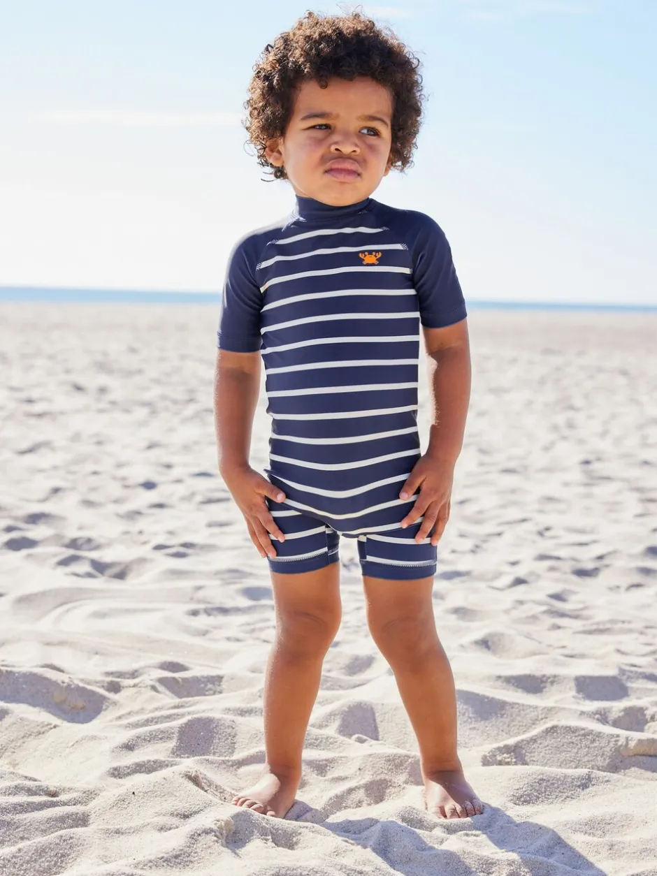 Badkleding|Badkleding|Next - Zonbeschermend onesie (3 mnd-7 jr) Marineblauw gestreept