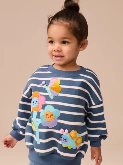 Sets En Combisets|Truien En Breisels*Next - Set met sweatshirt en legging (3 mnd-7 jr) Marineblauw gestreept met personages