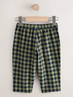 Broeken En Chino's|Next - Barrel pull-on broek (3mnd -7jr) (3mnd -7jr) Marineblauw Gingham