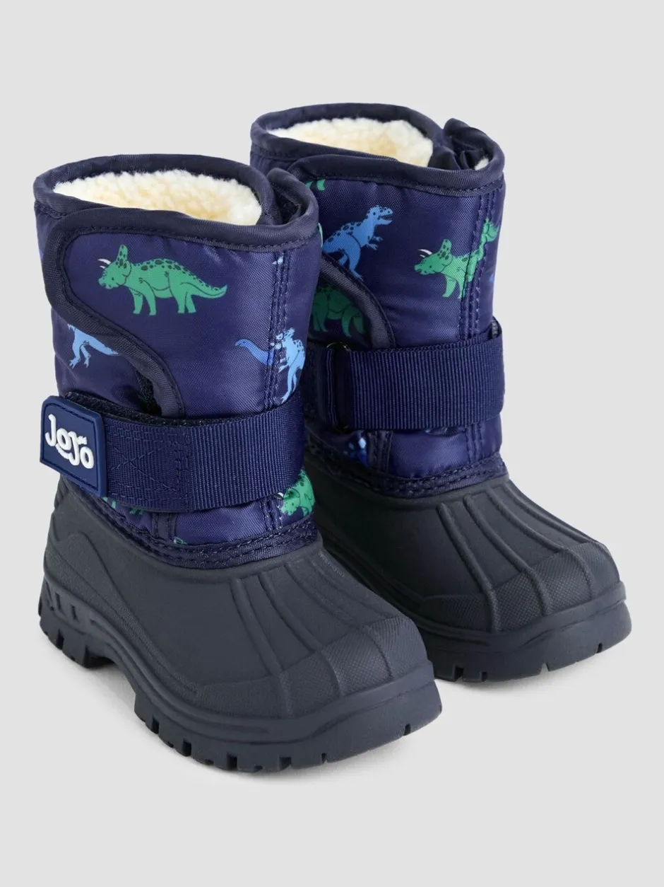 Boots|Jojo Maman Bébé - - Behaaglijke sneeuwlaarzen Marineblauw met dinosaurus