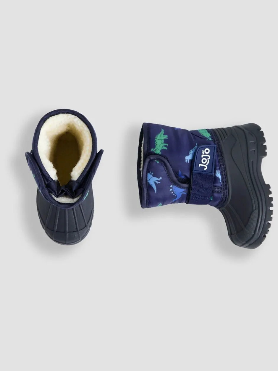 Boots|Jojo Maman Bébé - - Behaaglijke sneeuwlaarzen Marineblauw met dinosaurus
