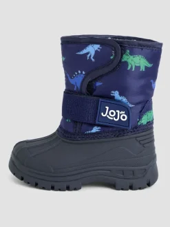 Boots|Jojo Maman Bébé - - Behaaglijke sneeuwlaarzen Marineblauw met dinosaurus
