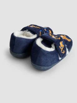 Pantoffels|Jojo Maman Bébé Marineblauw met graafmachine - Slipper Shoe