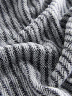 Mutsen, Sjaals En Handschoenen|Next Marineblauw met krijtstrepen - Geweven sjaal