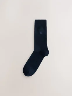 Sokken|Sokken|Next Marineblauw met logo - Verpakking van 5 - Frisblijvende sokken met borduursel