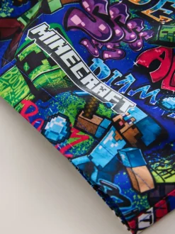 Badkleding|Next Marineblauw met Minecraft-print - Zwemshort (3-16 jr)