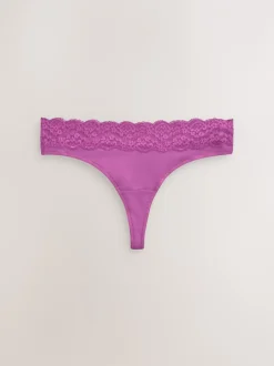 Onderbroeken*Next Marineblauw met paisleymotief - Katoenen kanten slipjes 4 stuks