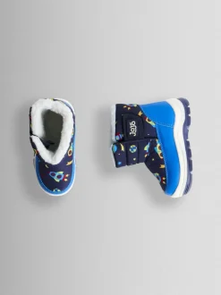 Boots*Jojo Maman Bébé - - Behaaglijke sneeuwlaarzen Marineblauw met raket