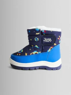 Boots*Jojo Maman Bébé - - Behaaglijke sneeuwlaarzen Marineblauw met raket