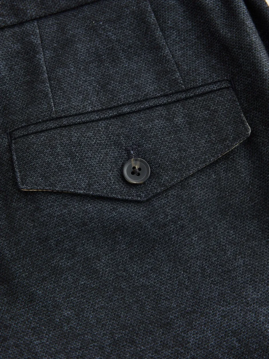 Formele Broek|Broeken En Chino's|Next - Regular Fit Smart Brushed Cotton Trousers Marineblauw met textuur