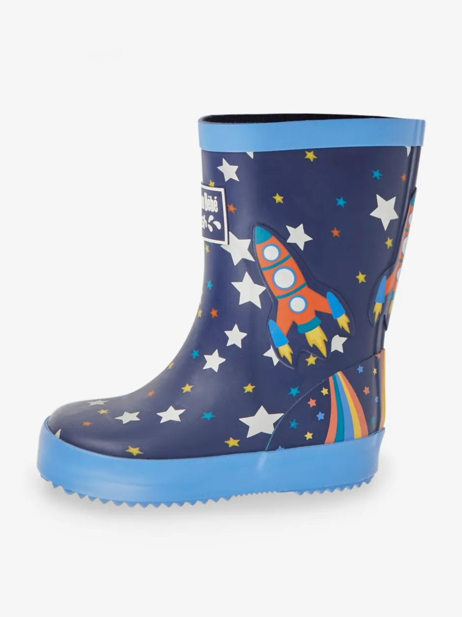 Laarzen|Jojo Maman Bébé - Plain Wellies Marineblauw raket