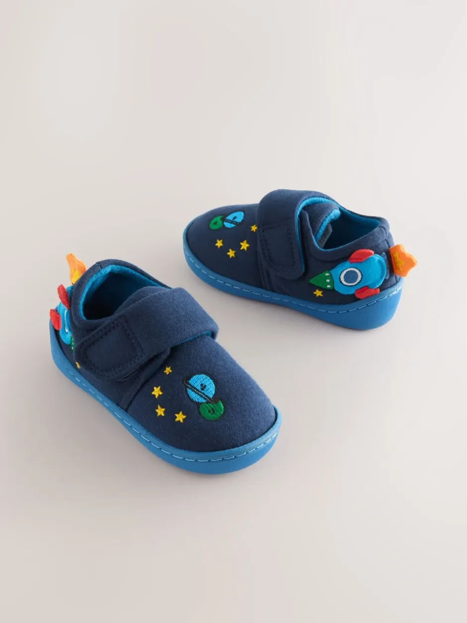 Pantoffels|Nachtkleding En Pyjama's*Next Marineblauw raket - Warm gevoerde pantoffels met kuipzool