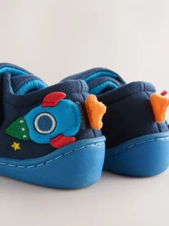 Pantoffels|Nachtkleding En Pyjama's*Next Marineblauw raket - Warm gevoerde pantoffels met kuipzool