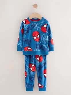 Pyjama's|Nachtkleding En Pyjama's*Next Marineblauw Spider-Man - Enkele behaaglijke fleece pyjama met licentie (12mnd -10jr)