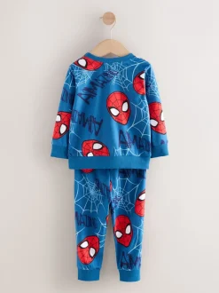 Pyjama's|Nachtkleding En Pyjama's*Next Marineblauw Spider-Man - Enkele behaaglijke fleece pyjama met licentie (12mnd -10jr)