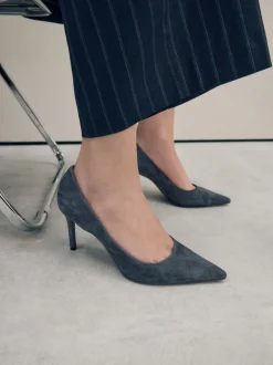 Schoenen Met Hakken|Next Marineblauw suède - Leren mid-court pumps