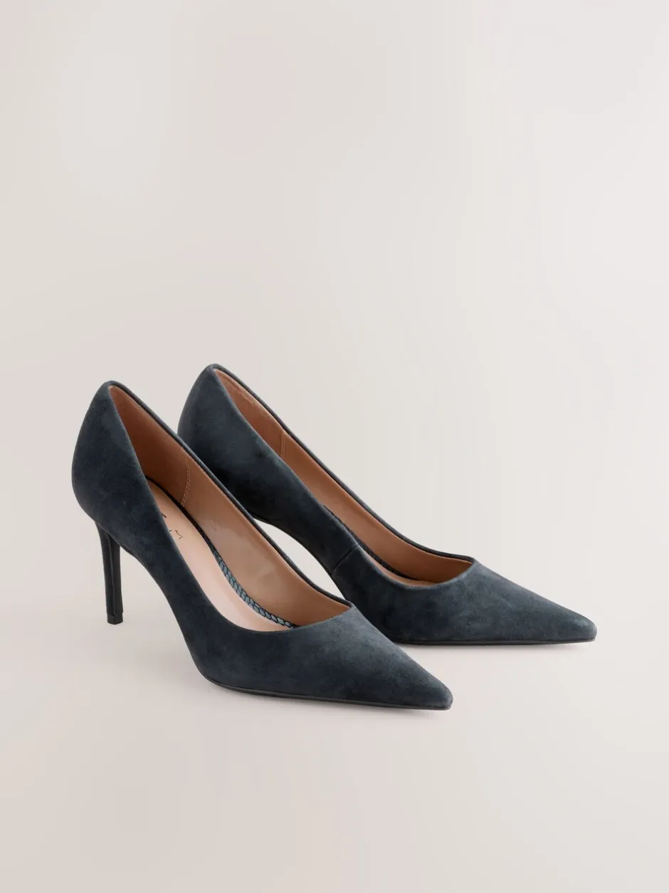 Schoenen Met Hakken|Next Marineblauw suède - Leren mid-court pumps