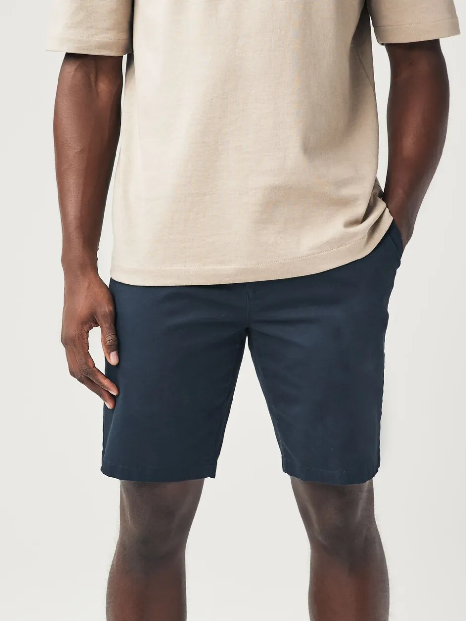 Shorts|Next - Slim Fit - Set van 2 chinoshorts met stretch Marineblauw/antraciet