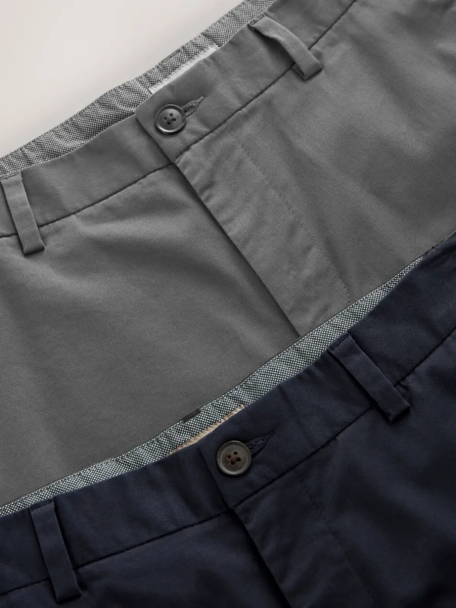Shorts|Next - Slim Fit - Set van 2 chinoshorts met stretch Marineblauw/antraciet
