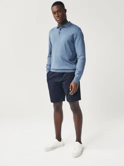 Shorts|Next - Straight fit - Set van 2 chinoshorts met stretch Marineblauw/antraciet