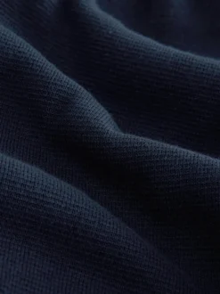 Gebreide Kleding|Next - 100% Cotton Regular Fit Premium Quarter Zip Jumpers 2 Pack Marineblauw/beigebruin