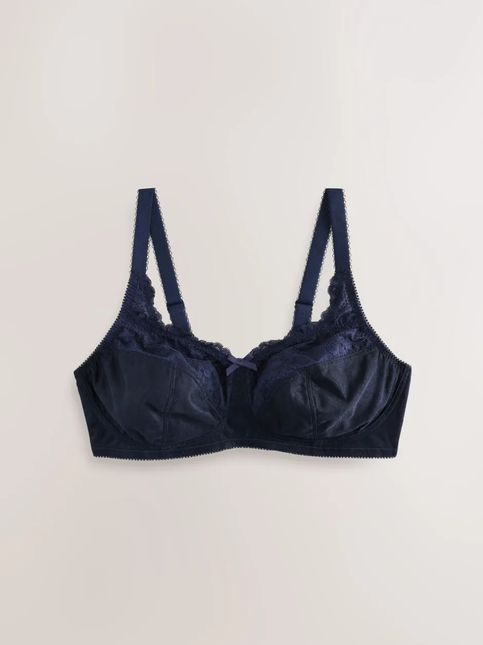 Beha's|Next - Total Support ultiem comfortabele kanten beha's met volledige cups 3 stuks Marineblauw/bessenrood/roze