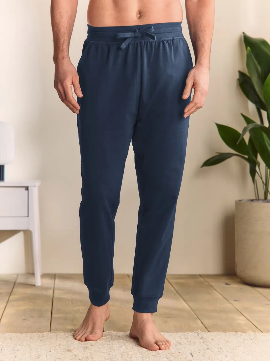 Loungewear|Joggingbroeken*Next - Met boorden - Loopback Soft Touch Cuffed Joggers Marineblauw/blauw