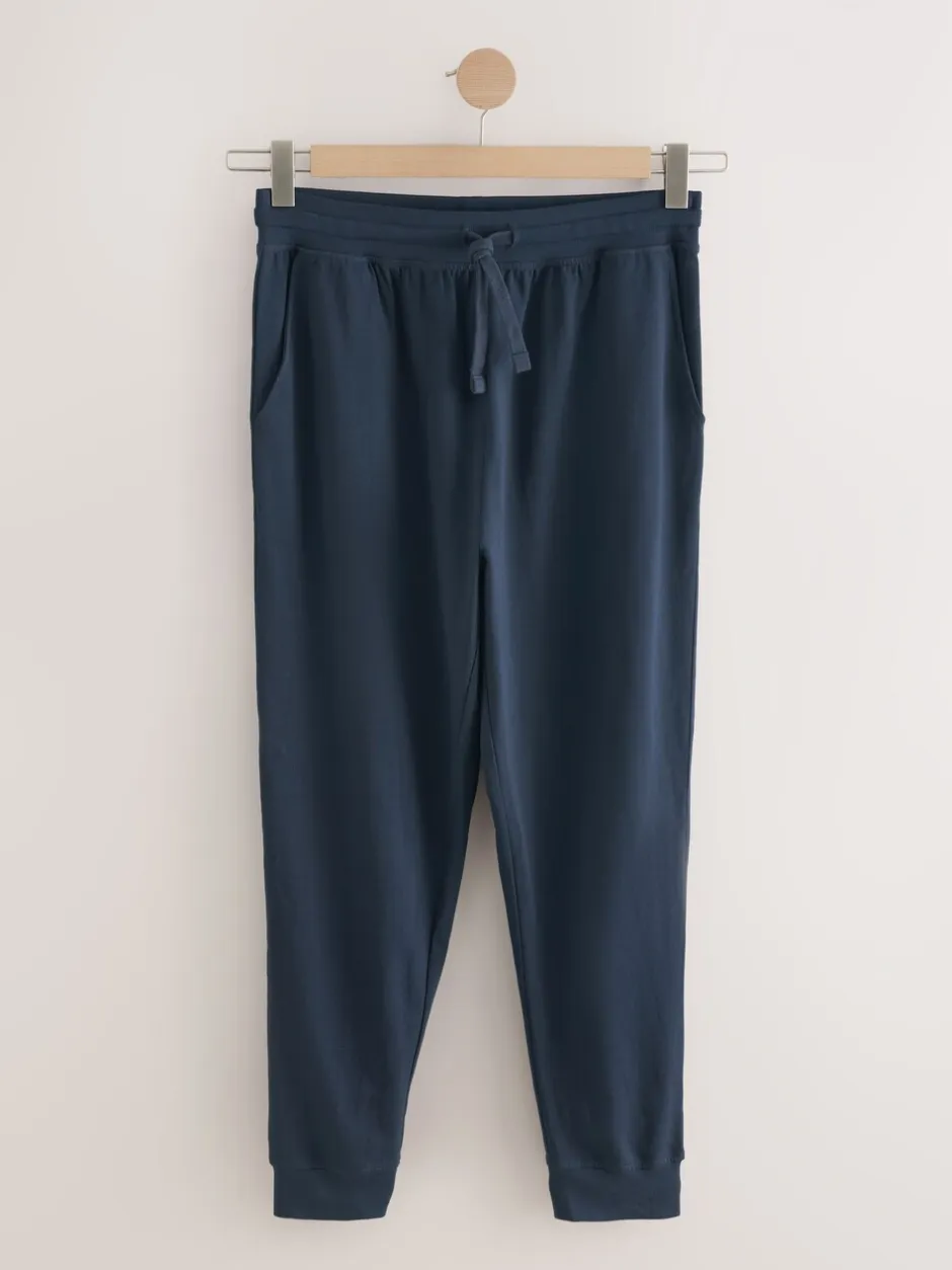 Loungewear|Joggingbroeken*Next - Met boorden - Loopback Soft Touch Cuffed Joggers Marineblauw/blauw