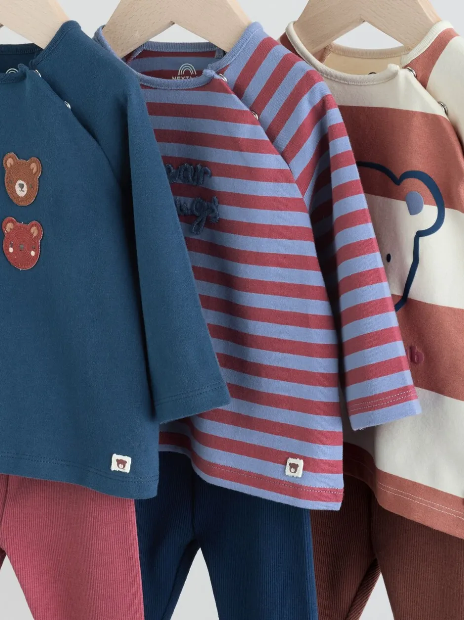 Tops|Sets En Combisets*Next Marineblauw/bruin met beer - Tops en Leggings 6 -delige babyset (0mnd-3jr)
