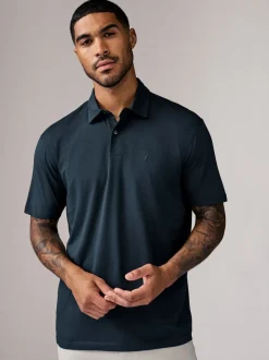 Poloshirts|T-Shirts En Hemden*Next Marineblauw/bruin/grijs/wit/saliegroen - Normale Pasvorm - Set van 5 jersey poloshirts met korte mouwen